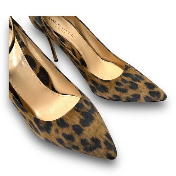 MARION PARKE TOSCANA Leopard ankle strap heels NWT SZ 7.5 - Picture 9 of 15